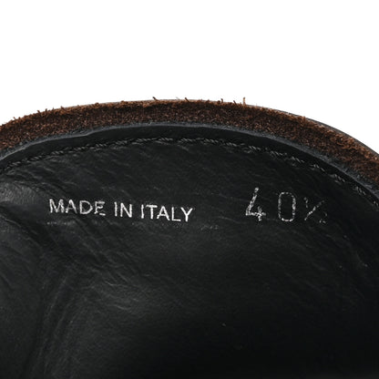 Prada Spazzolato Fume Brogue Derby Loafers 40.5 Bruciato 10 of 11