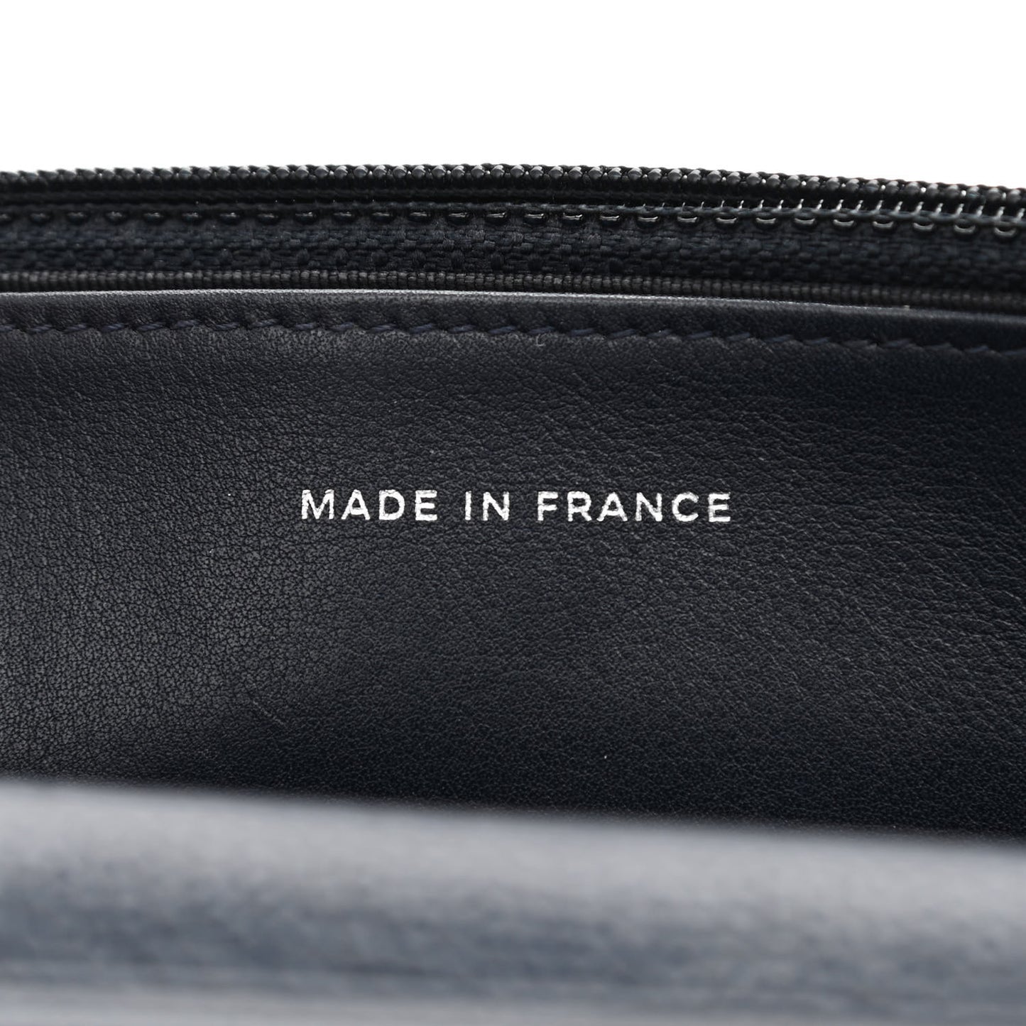 Caviar Quilted Wallet On Chain WOC Navy Blue
