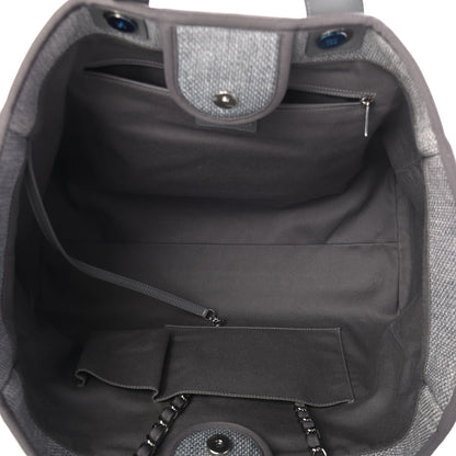 Chanel Canvas Large Deauville Tote Grey 4 of 4