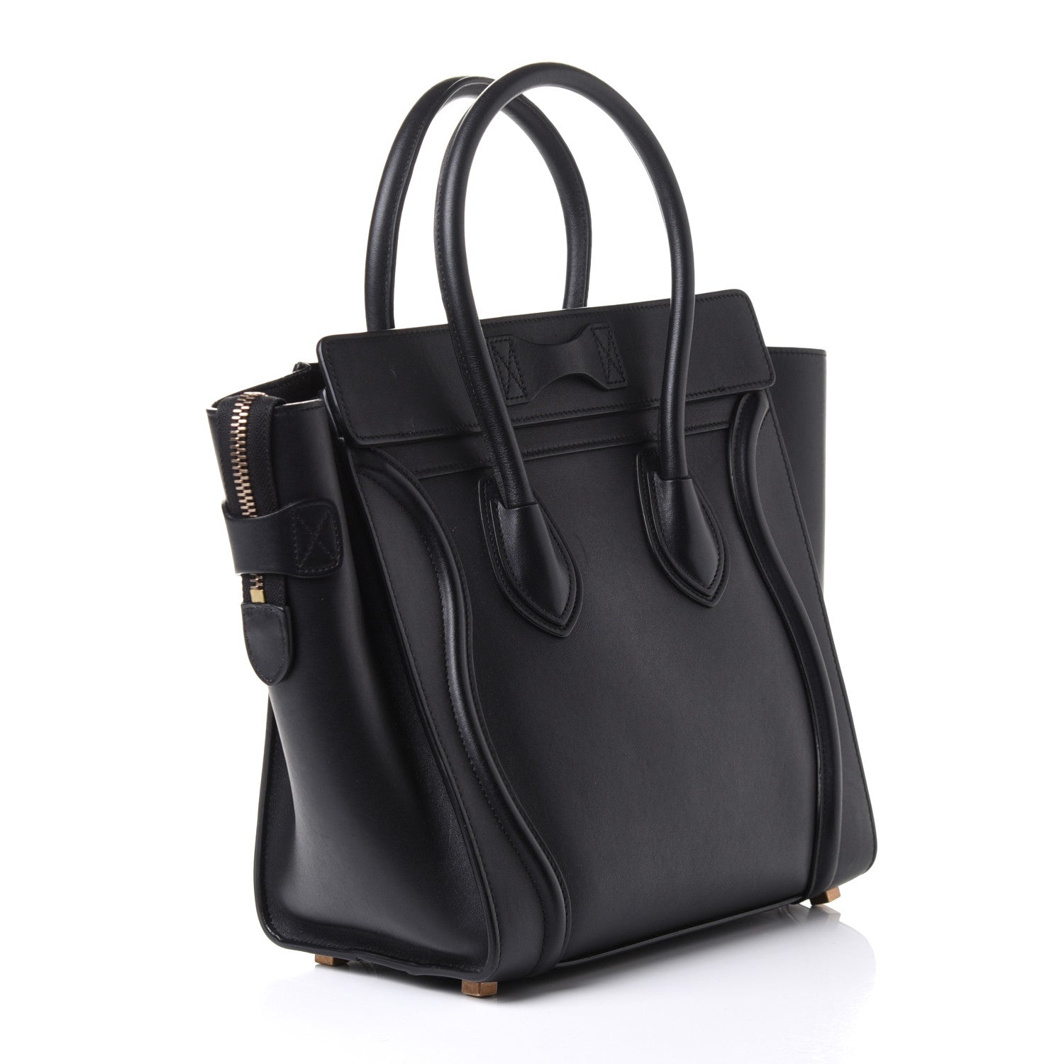 Celine Smooth Calfskin Micro Luggage Black 3 of 10