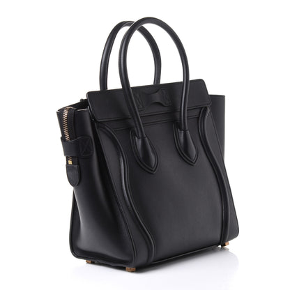 Celine Smooth Calfskin Micro Luggage Black 3 of 10