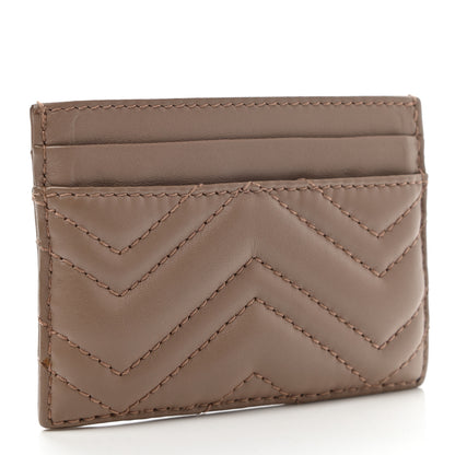 Gucci Calfskin Matelasse GG Marmont Card Holder Porcelain Rose 3 of 7
