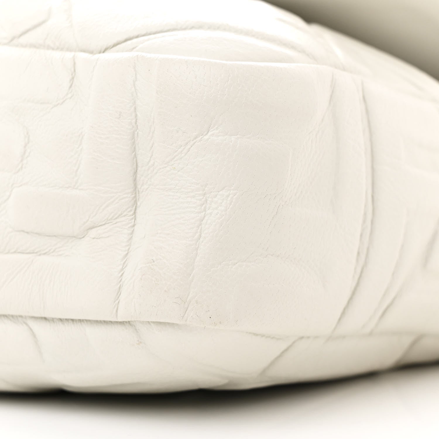 Fendi Nappa FF 1974 Embossed Large Baguette White 11 of 11