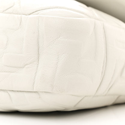 Fendi Nappa FF 1974 Embossed Large Baguette White 11 of 11