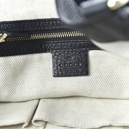 Gucci Pebbled Calfskin Medium Soho Shoulder Bag Black 8 of 10