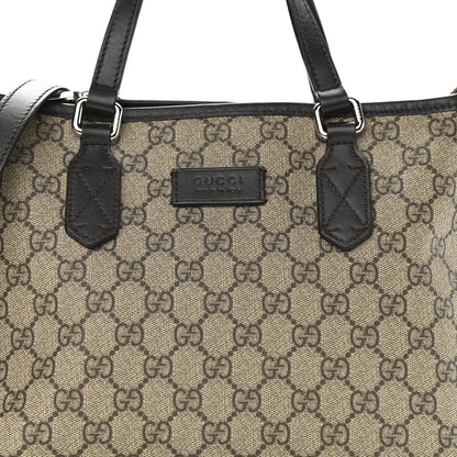 Gucci GG Supreme Monogram Small Zippered Tote Dark Brown 8 of 8