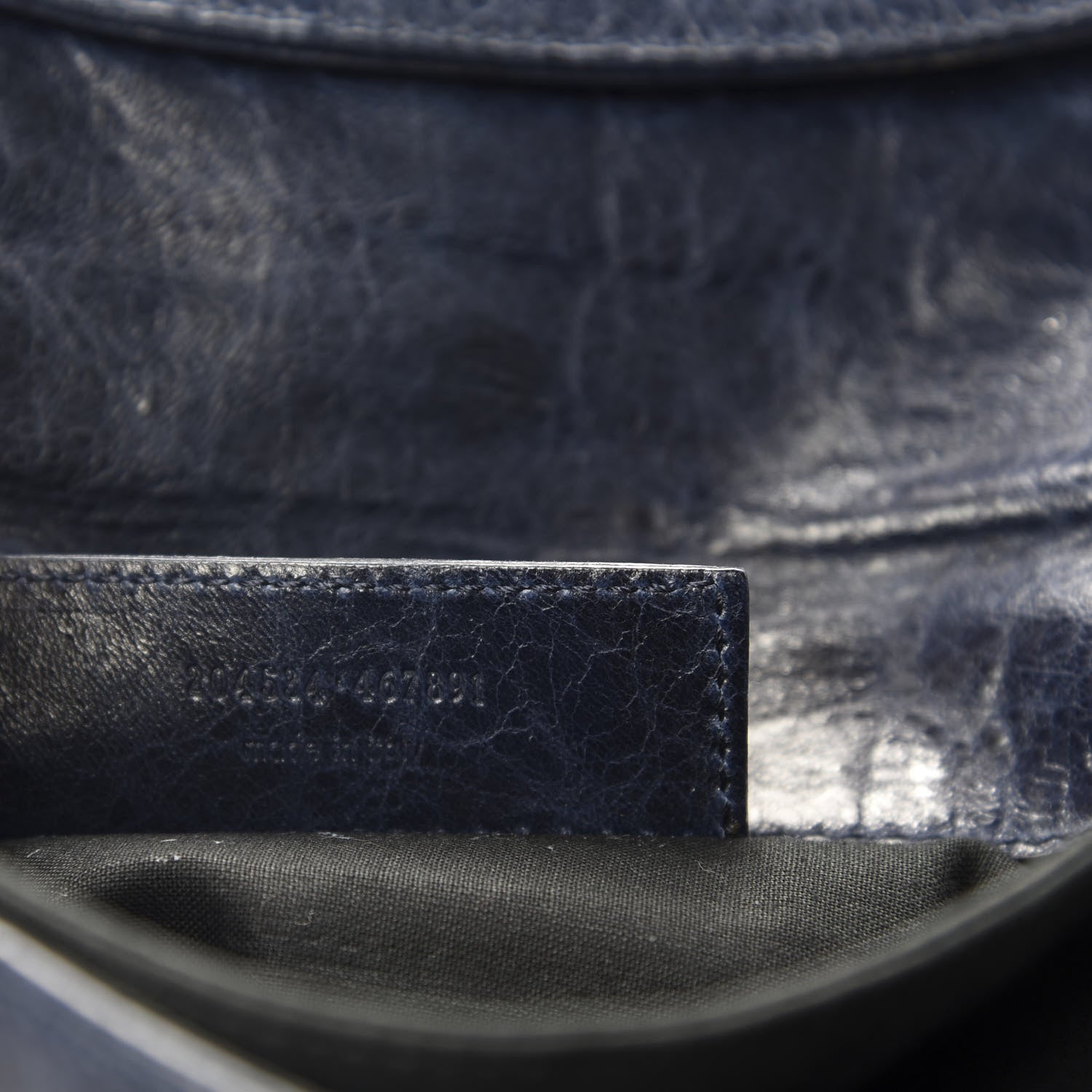 Balenciaga Agneau Giant Brogues Hardware Envelope Clutch Marine 9 of 9