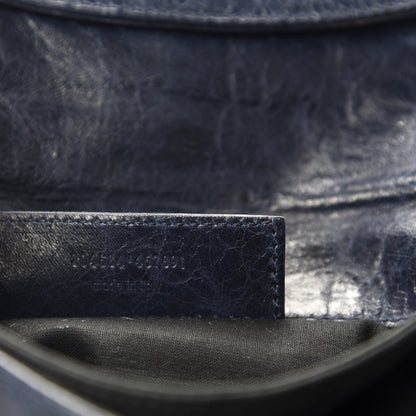Balenciaga Agneau Giant Brogues Hardware Envelope Clutch Marine 9 of 9