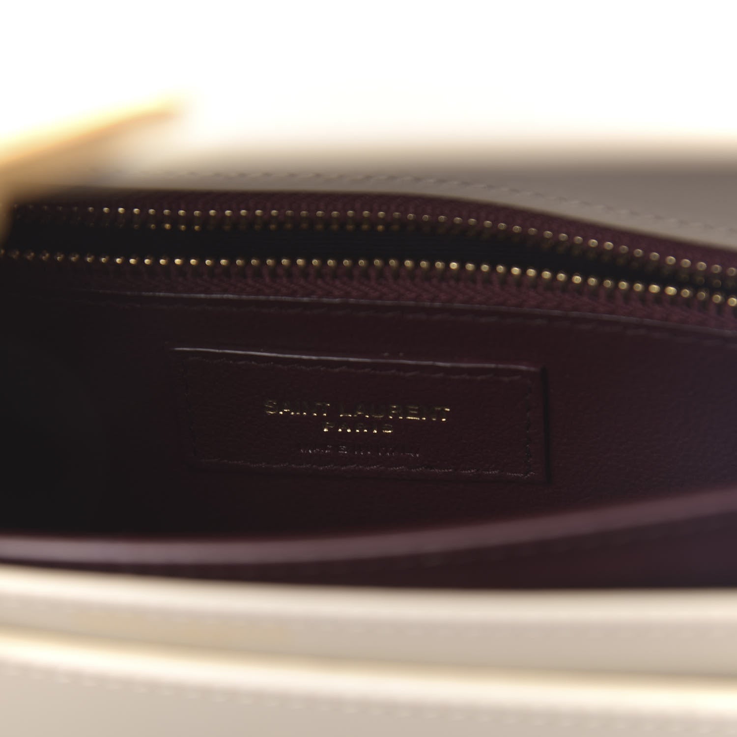Saint Laurent Calfskin Monogram Cassandra Clasp Bag Porcellana 6 of 9