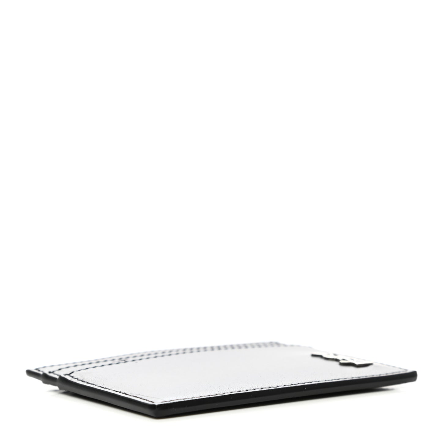 Calfskin Tiny Cassandre Credit Card Case Black