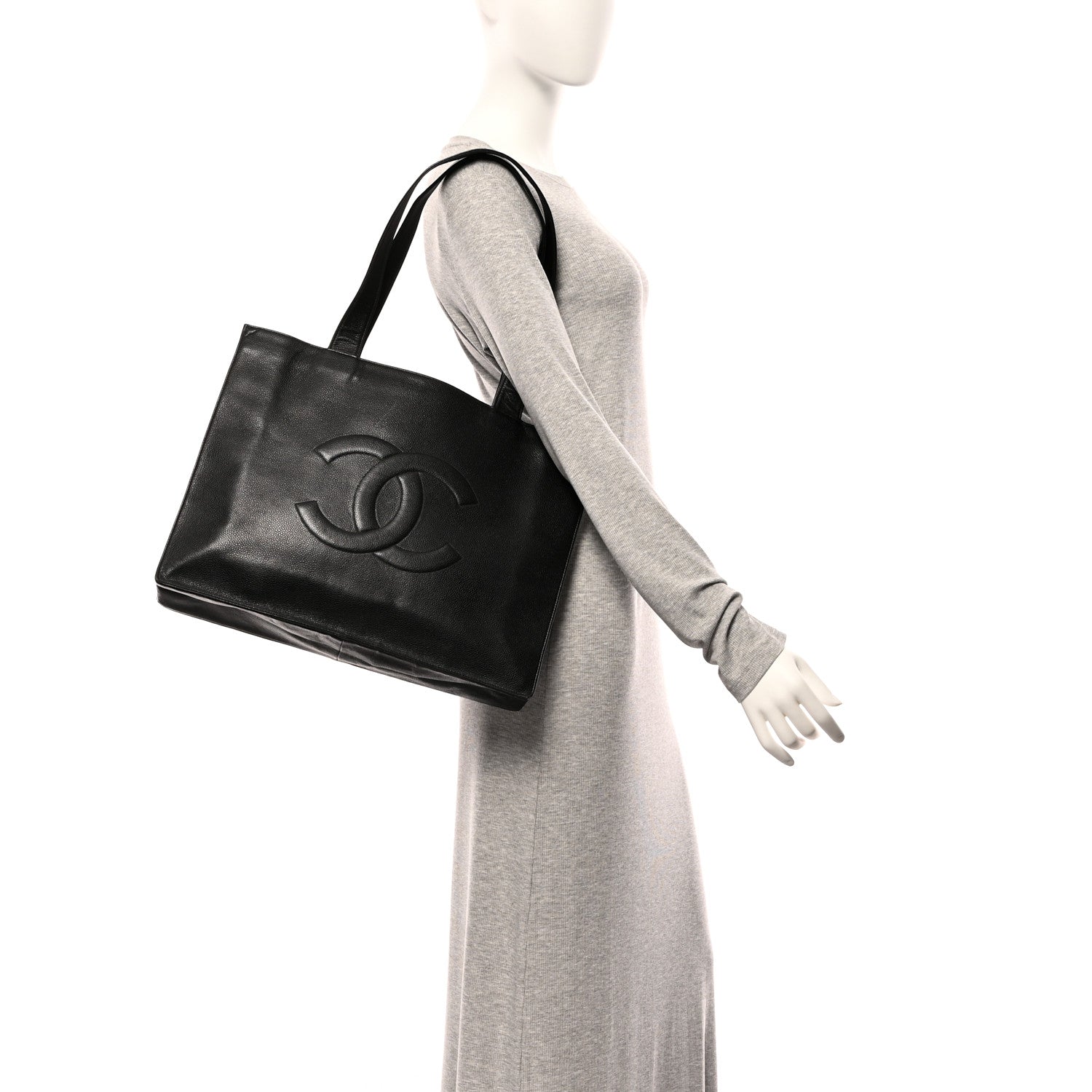 Chanel Caviar CC Tote Black 2 of 11