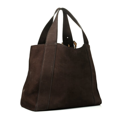 Gucci Nubuck Medium Ribot Horse Heads Hobo Brown 2 of 6