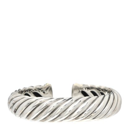 David Yurman Sterling Silver 18K Yellow Gold 15mm Waverly Bracelet 3 of 4