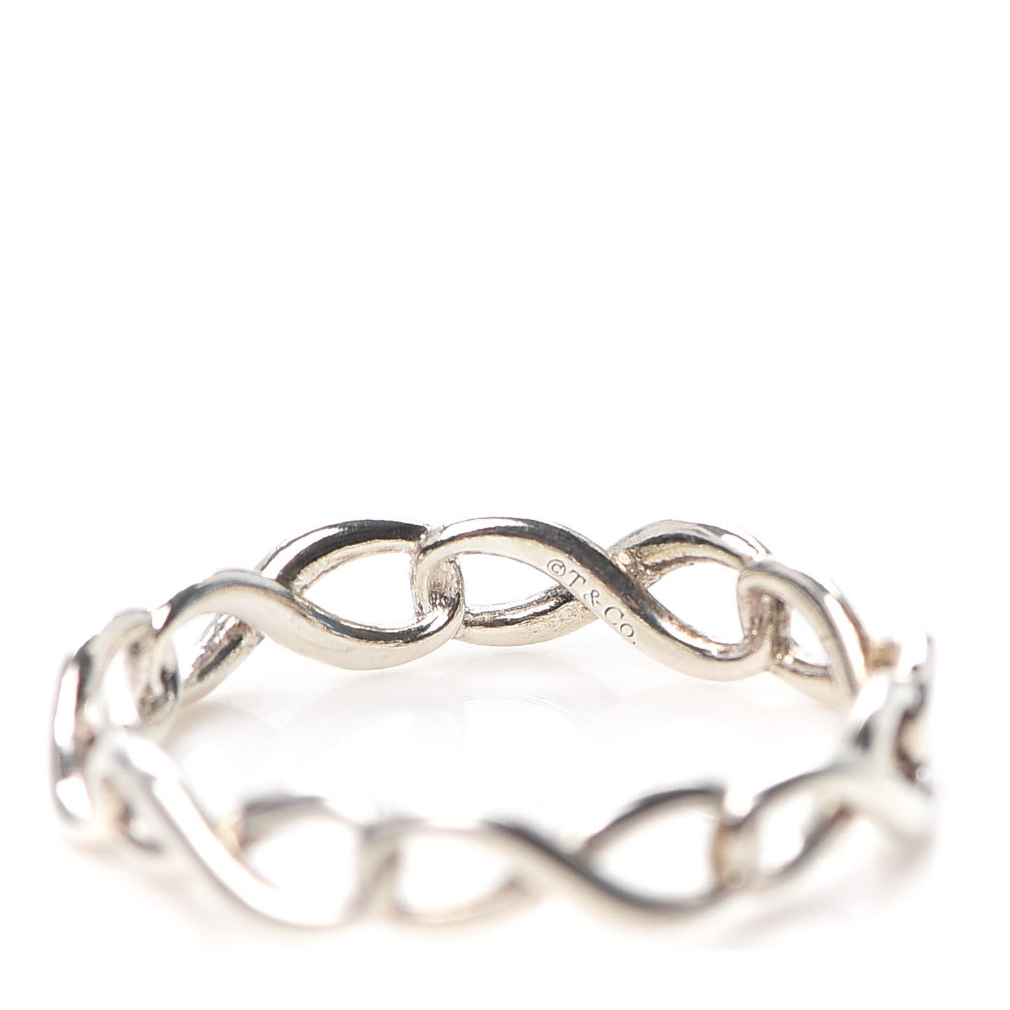 Sterling Silver Narrow Infinity Band Ring 58 8.25
