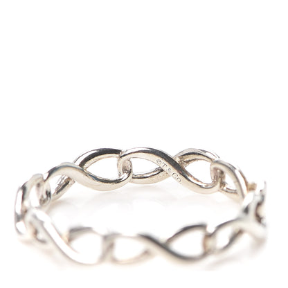 Tiffany Sterling Silver Narrow Infinity Band Ring 58 8.25 5 of 6
