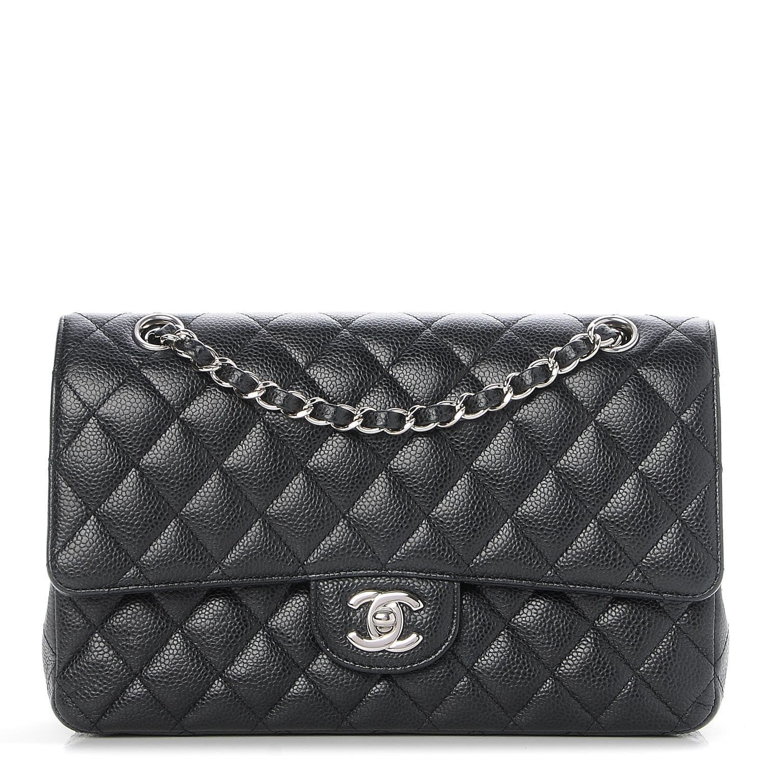 Chanel Caviar Quilted Medium Double Flap Black 1 of 9