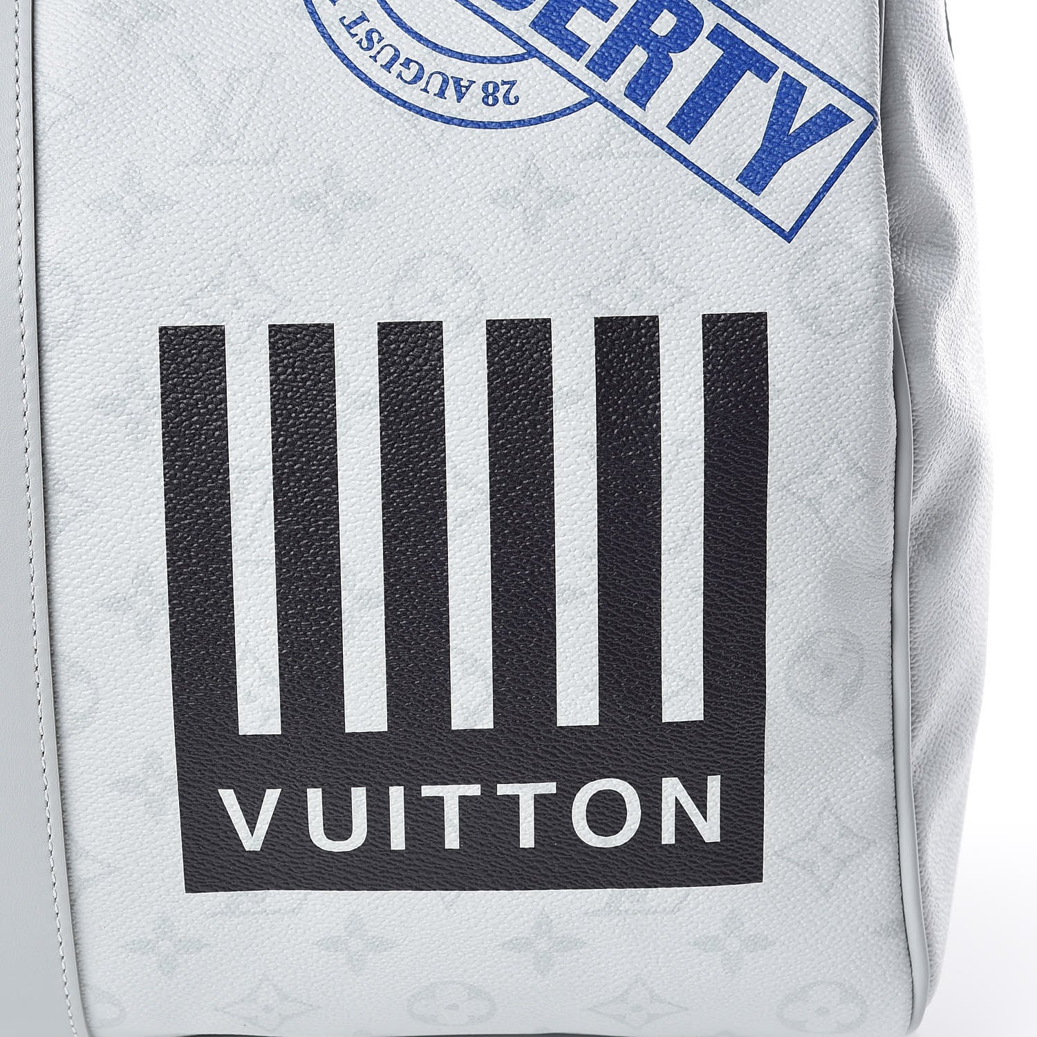 Louis Vuitton Monogram Logo Keepall Bandouliere 50 White 16 of 19