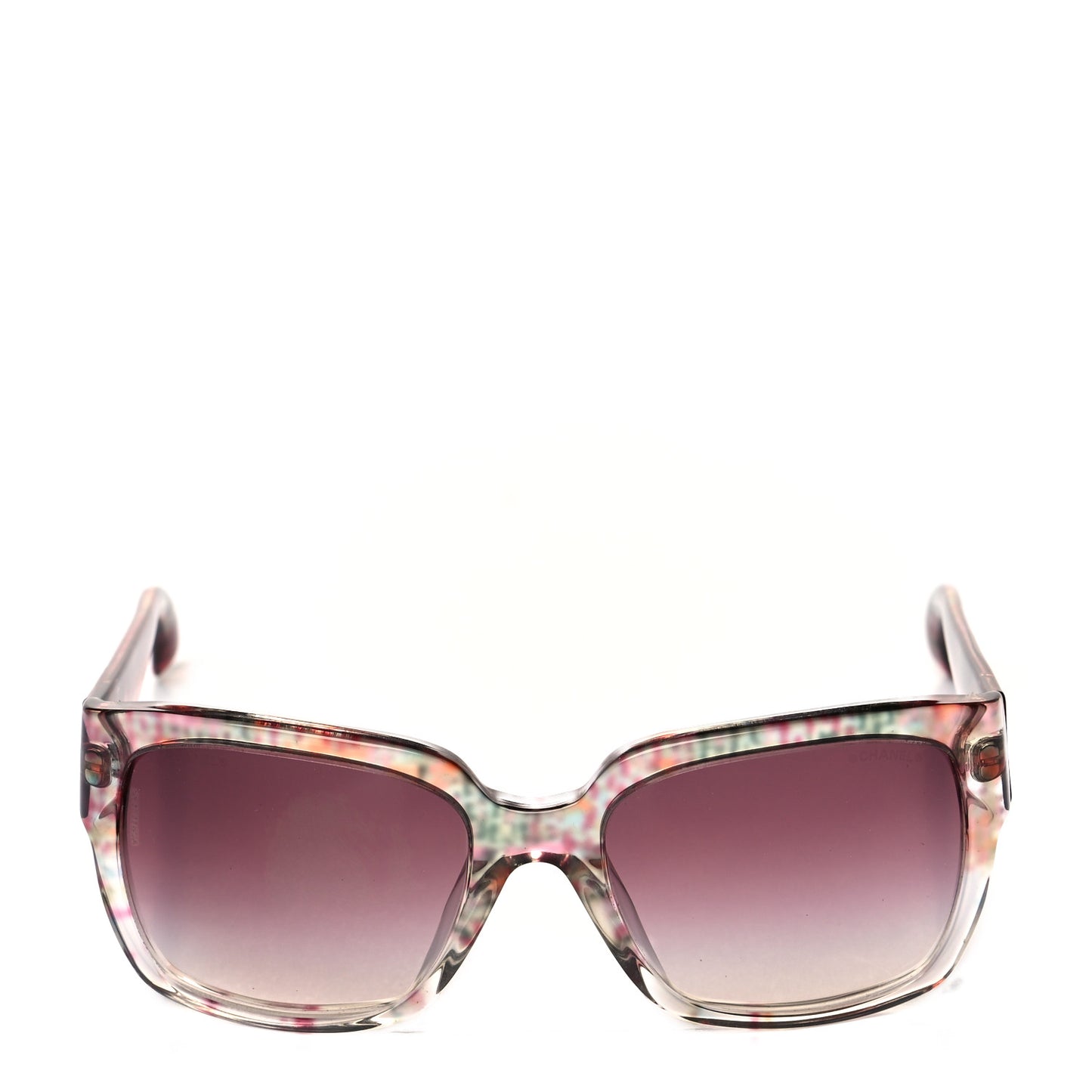 Acetate Multicolor Tweed CC Sunglasses 5220 Pink