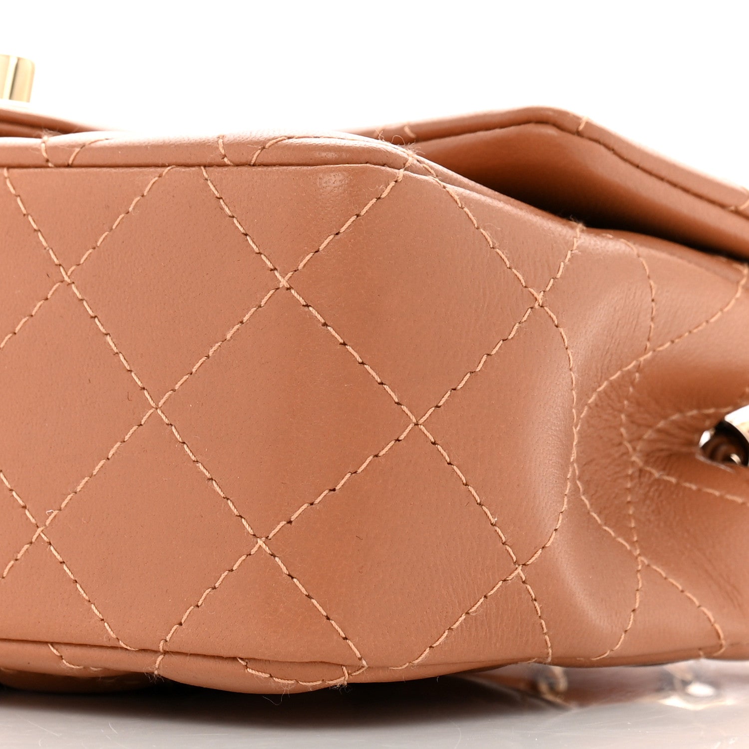 Chanel Lambskin Quilted Mini Rectangular Flap Brown 10 of 10