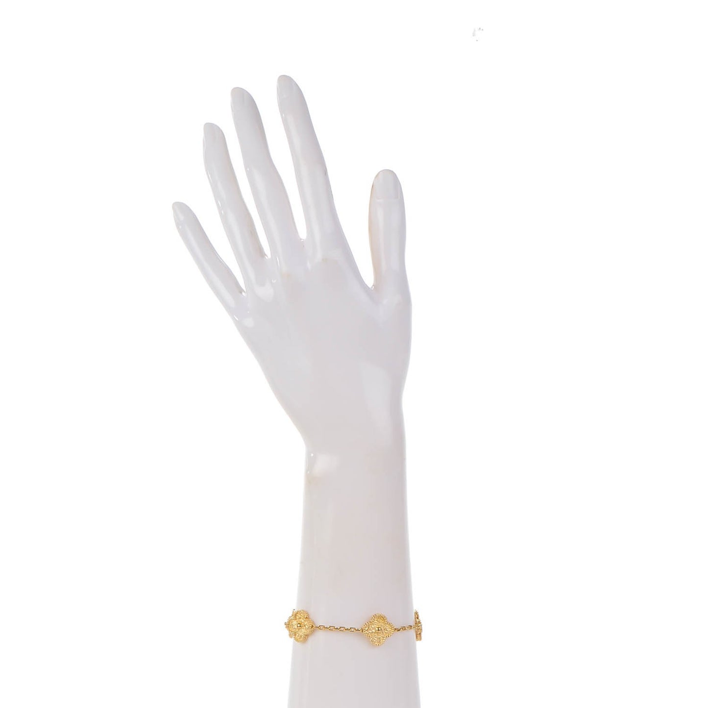 18K Yellow Gold 5 Motifs Vintage Alhambra Bracelet
