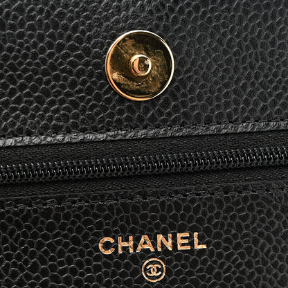 Chanel Caviar Quilted Wallet on Chain WOC Black 6 of 12