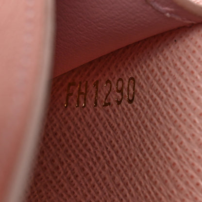 Louis Vuitton Damier Ebene Victorine Wallet Rose Ballerine 7 of 8