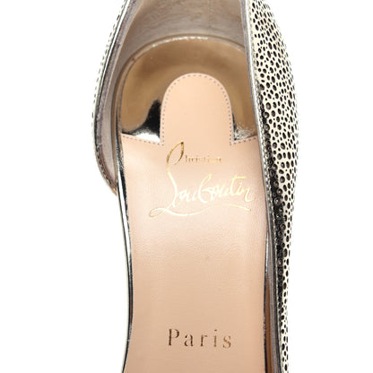 Christian Louboutin Patent Glitter Galupump 100 Pumps 38.5 Light Gold Ivory 6 of 12