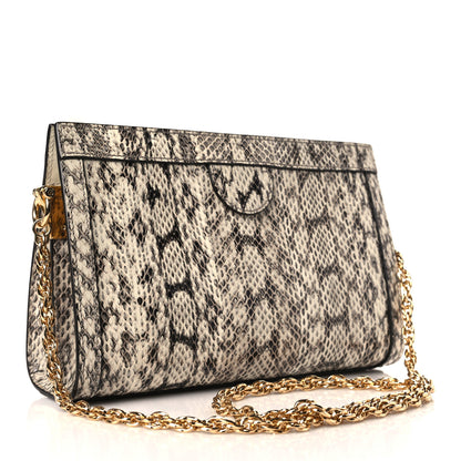 Gucci Snakeskin GG Small Ophidia Chain Shoulder Bag Roccia 3 of 9