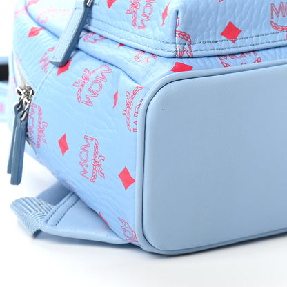 MCM Visetos Mini Stark Backpack Light Blue Red 7 of 8