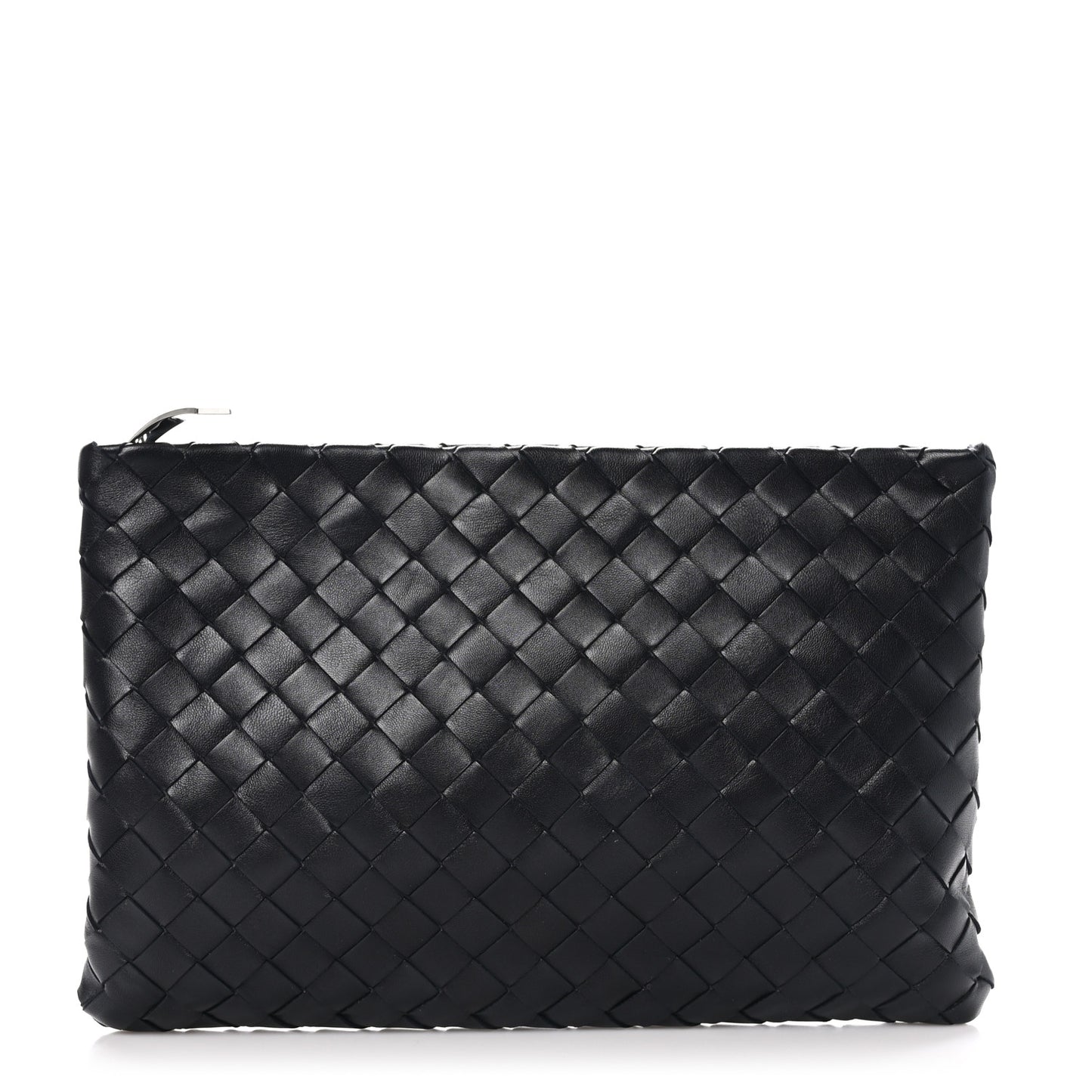 Nappa Intrecciato Medium Zip Pouch Black
