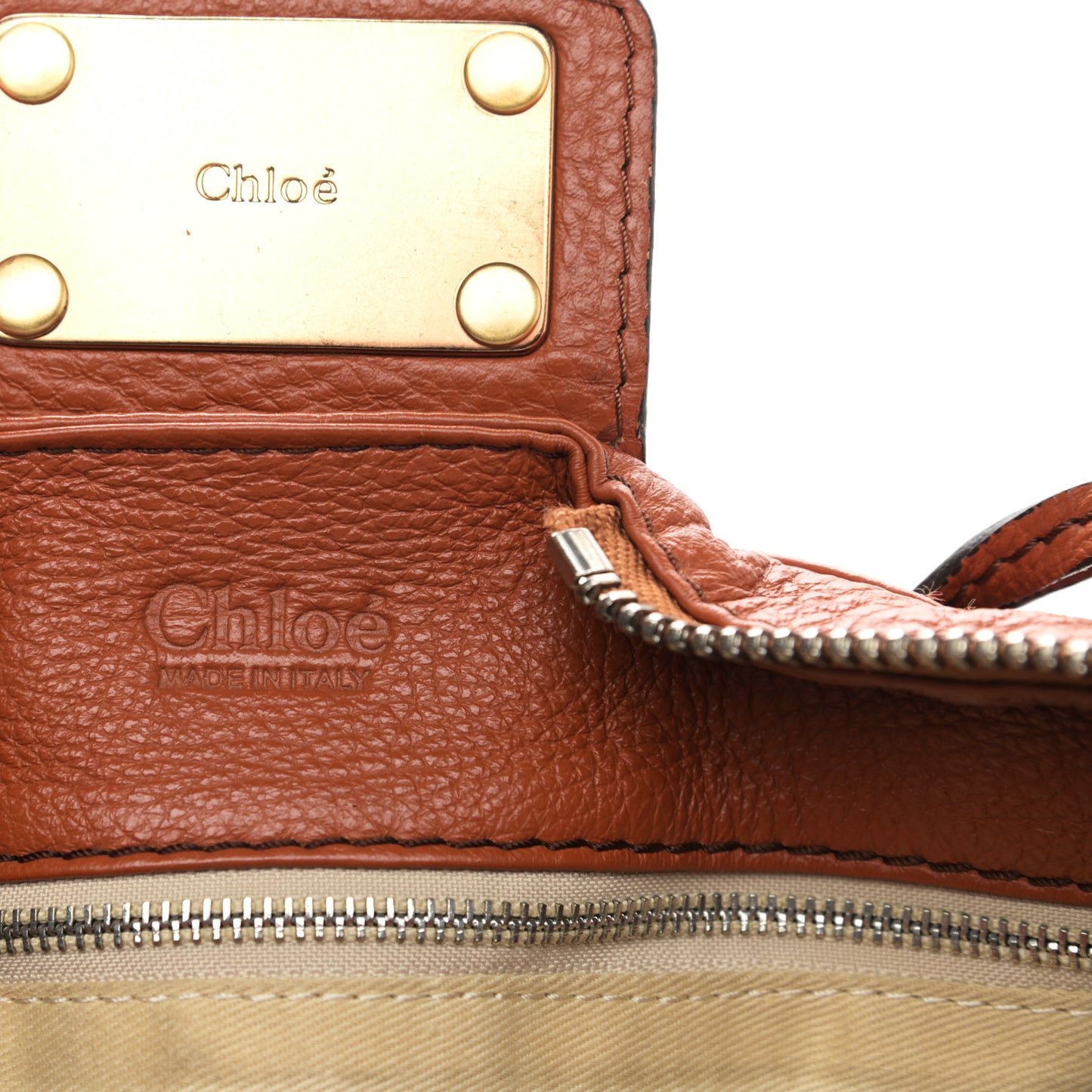 Calfskin Medium Paddington Satchel Tan