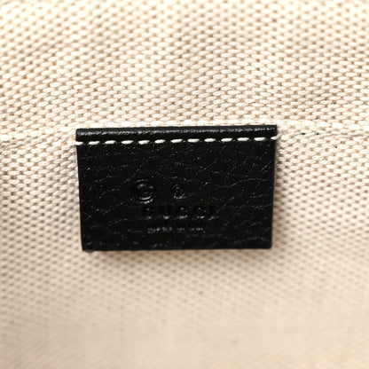 Gucci Pebbled Calfskin GG Marmont Zip Chain Bag Black 6 of 10