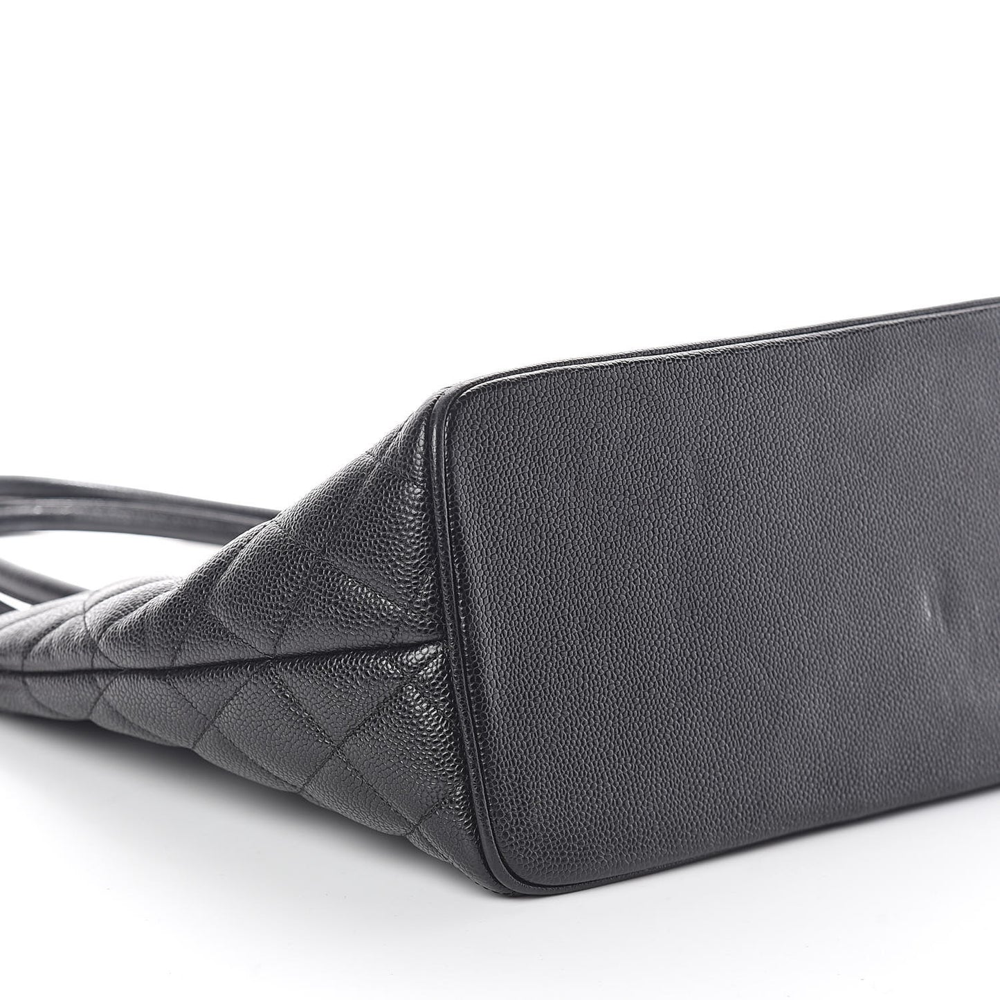Caviar Quilted Medallion Tote Black