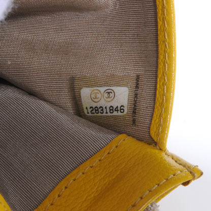 Chanel Leather Camellia Yen Wallet Yellow 7 of 7