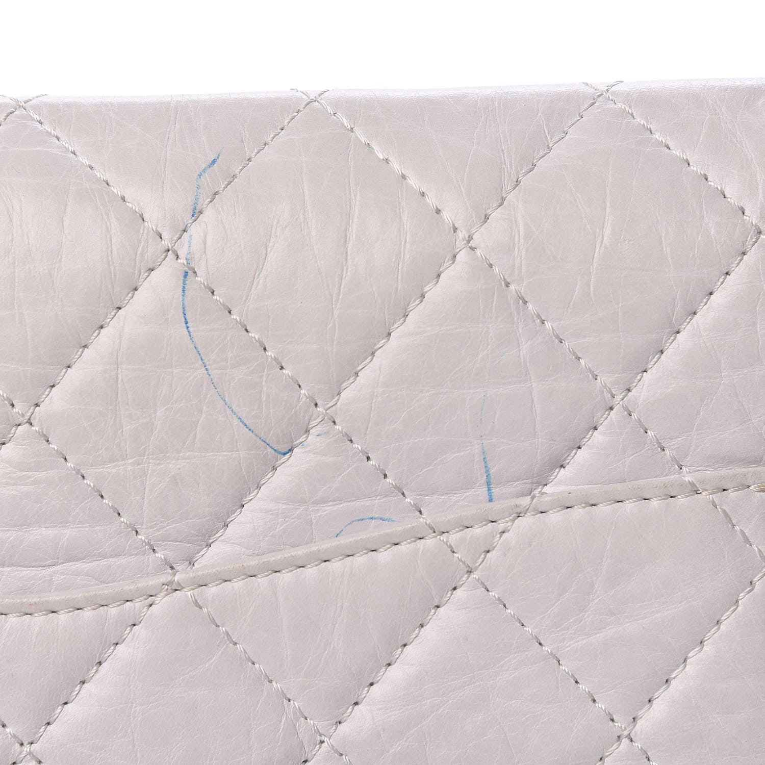 Chanel Aged Calfskin Quilted 50th Anniversary 2.55 Reissue 228 Flap White 13 of 27
