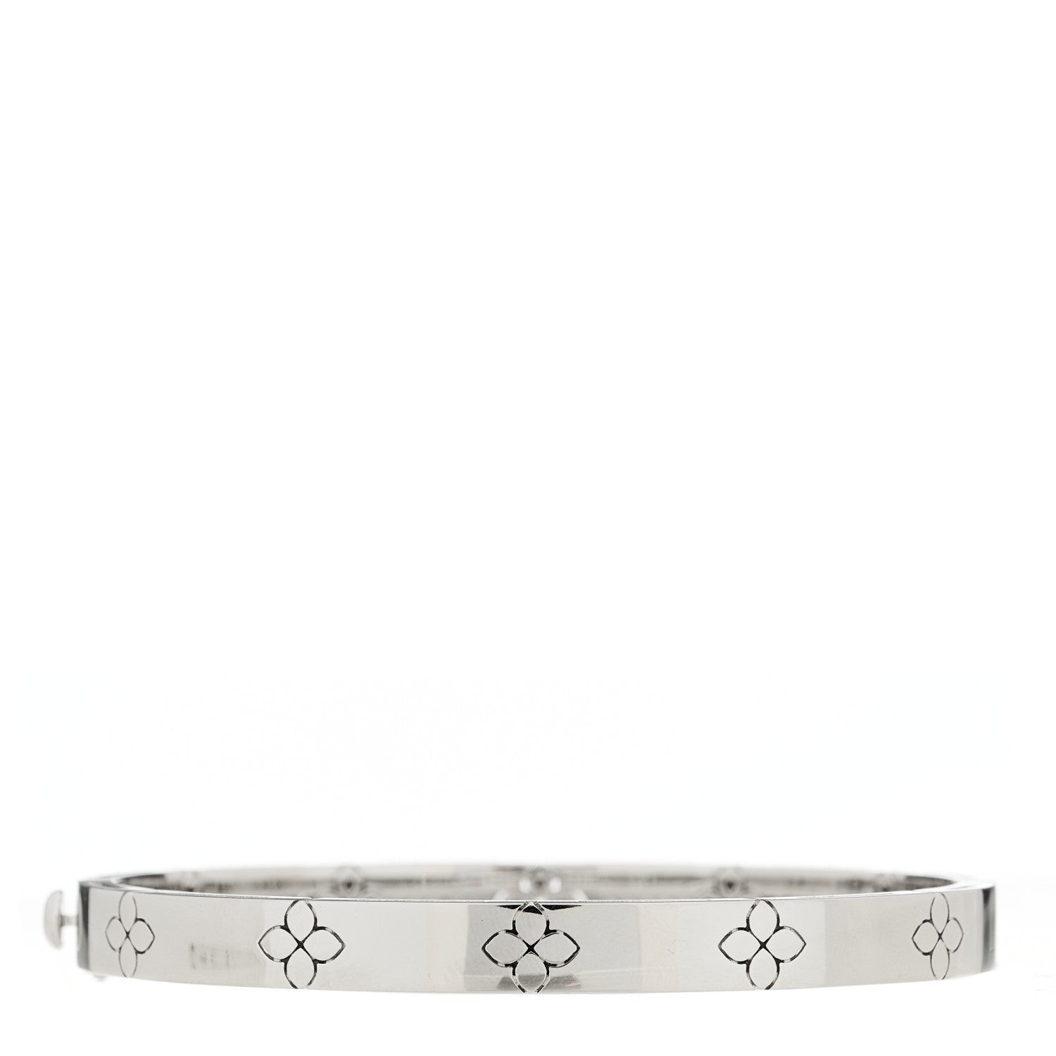 Roberto Coin 18K White Gold Diamond Love in Verona Pave Bangle Bracelet 2 of 4