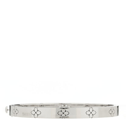 Roberto Coin 18K White Gold Diamond Love in Verona Pave Bangle Bracelet 2 of 4