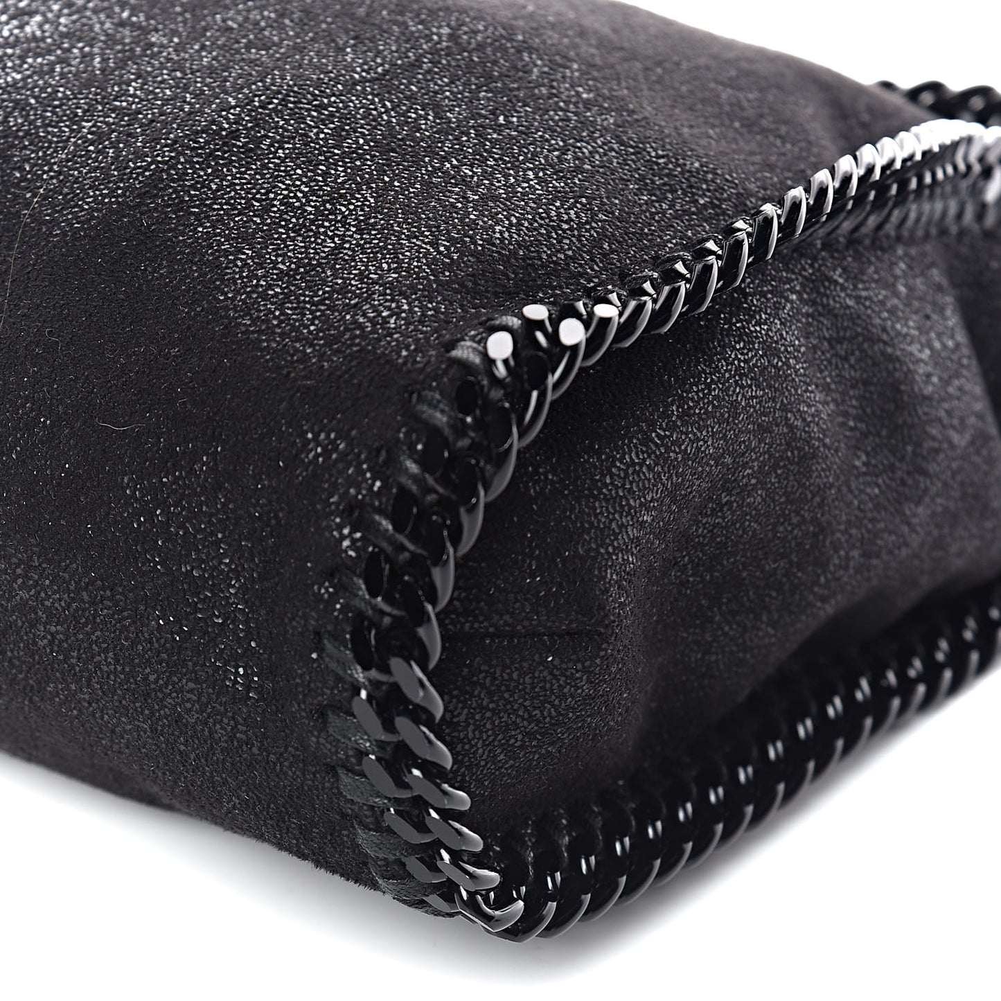 Shaggy Deer Falabella Fold Over Tote Black