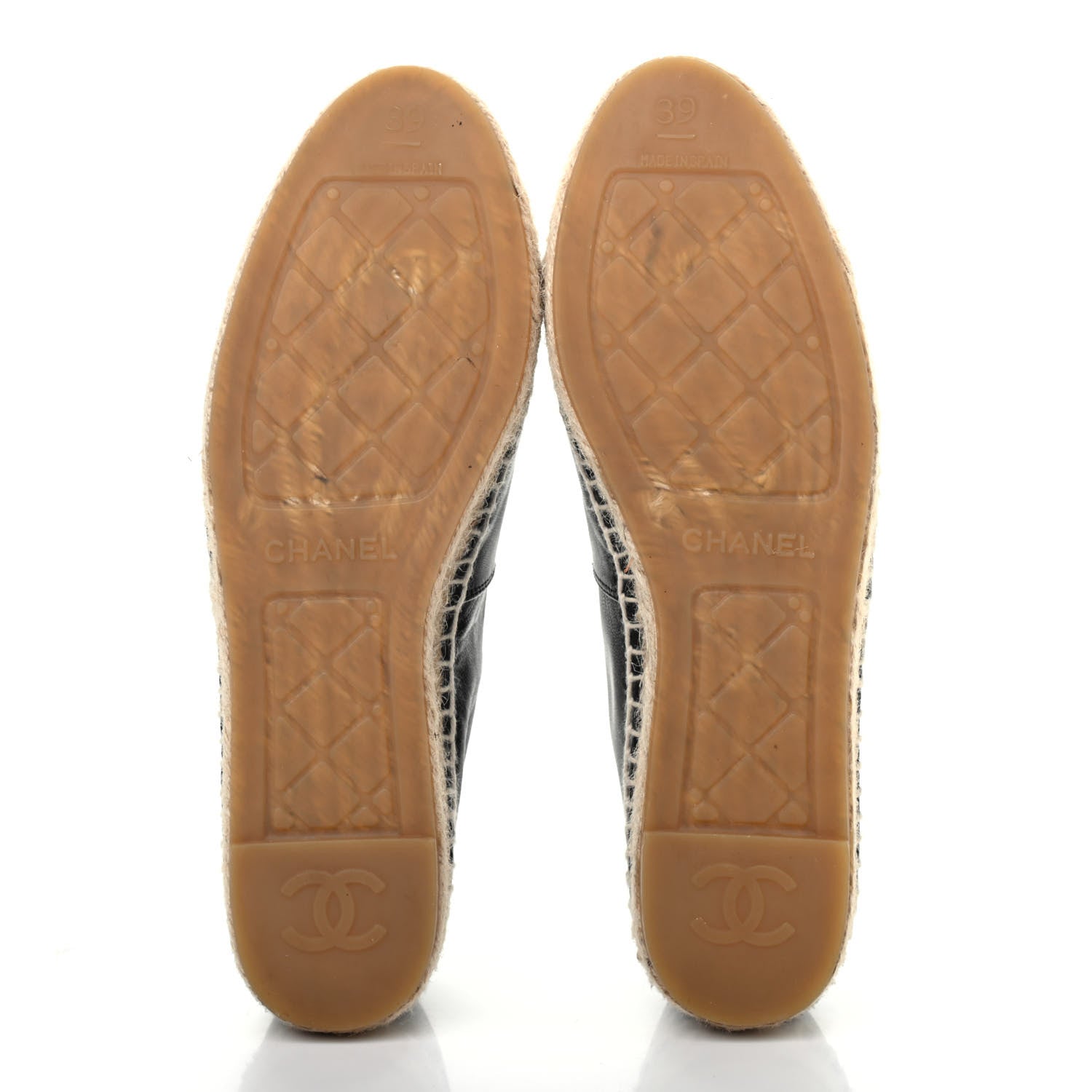 Chanel Lambskin CC Espadrilles 39 Black 4 of 4