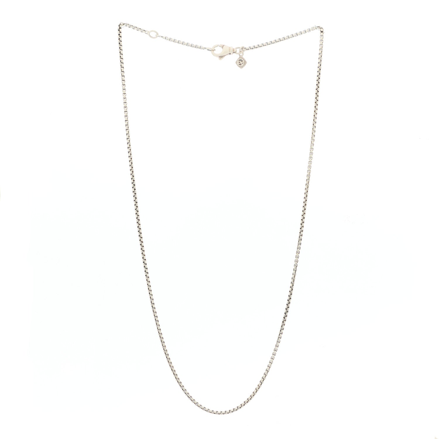 David Yurman Sterling Silver 1.7mm Baby Box Chain Necklace 18" 3 of 6