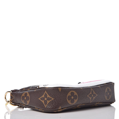 Louis Vuitton Monogram 2019 Christmas Animation Mini Courchevel Pochette Accessories Fuchsia 4 of 8