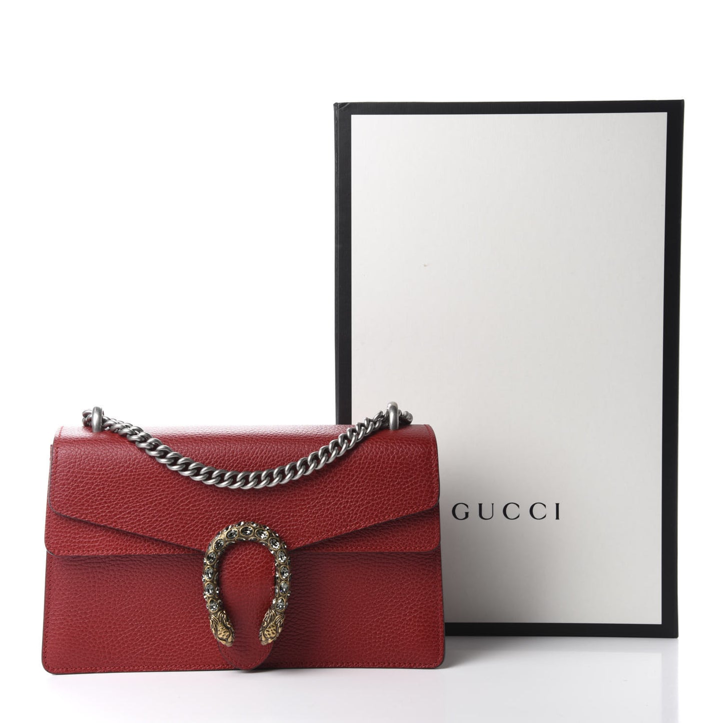 Dollar Calfskin Swarovski Crystal Small Dionysus Shoulder Bag Hibiscus Red