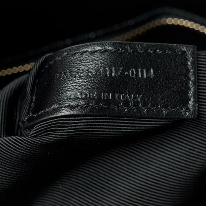 Saint Laurent Grain De Poudre Matelasse Chevron Monogram Shopping Bag Black 7 of 10