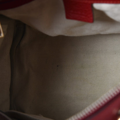 Gucci Calfskin Bamboo Medium Shopper Boston Red 11 of 15