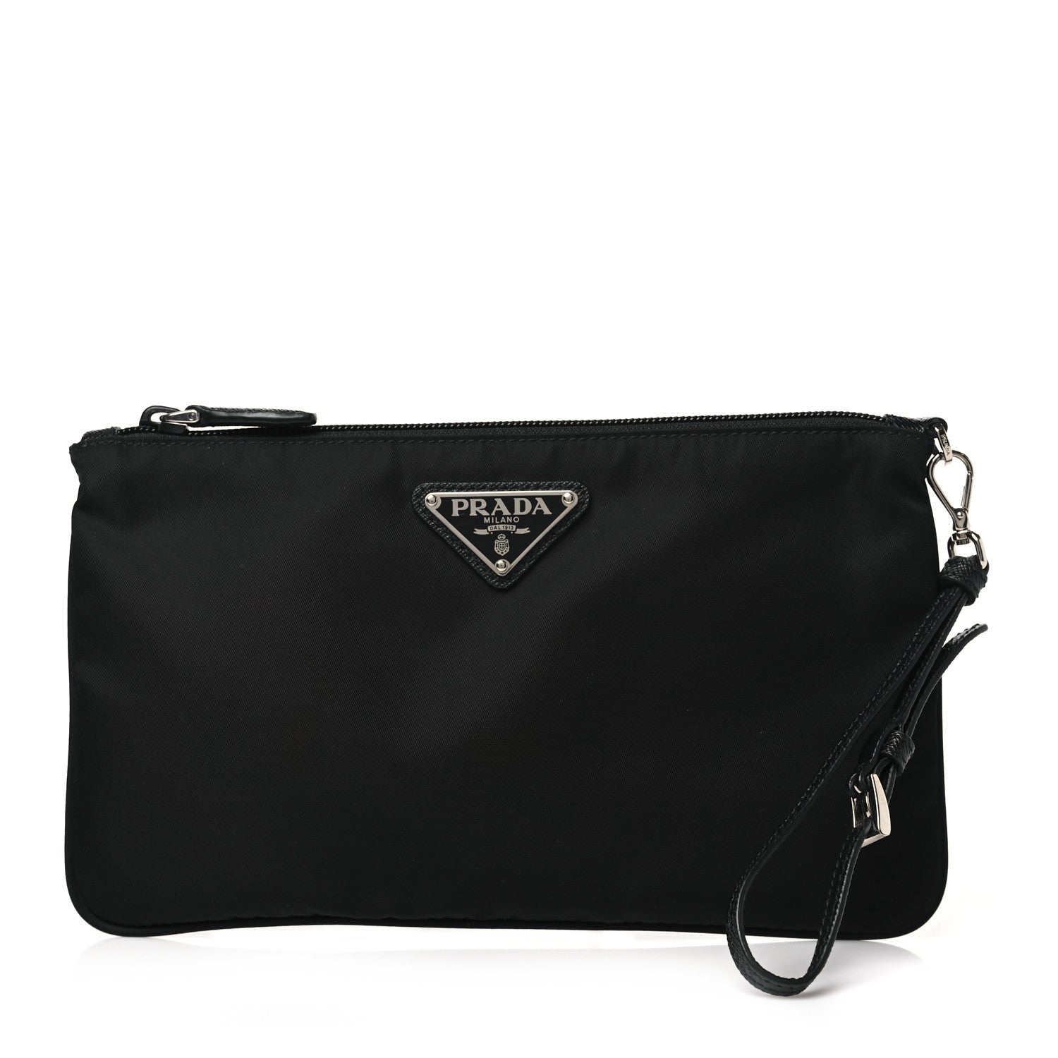 Prada Tessuto Nylon Vela Wristlet Black 1 of 10