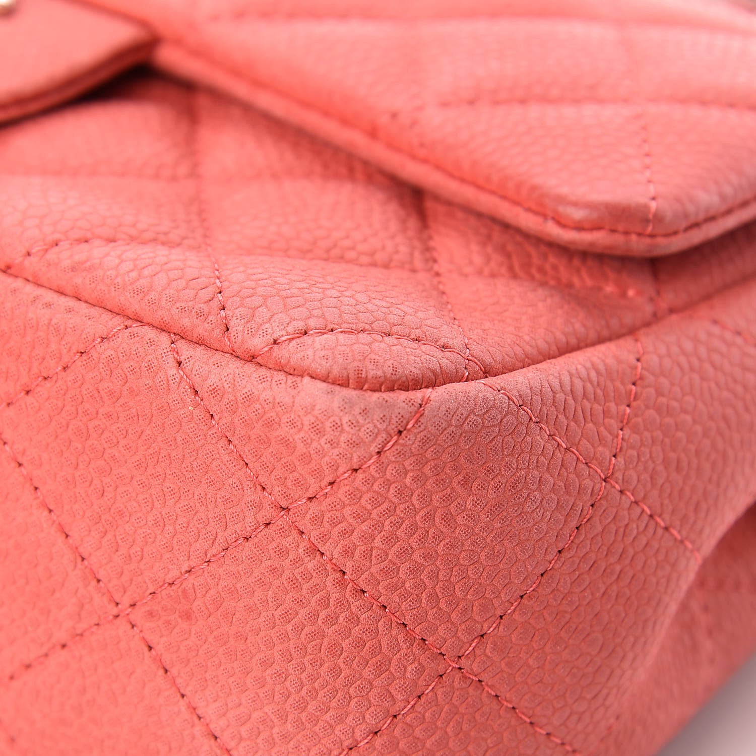 Chanel Iridescent Caviar Quilted Mini Rectangular Flap Dark Pink 10 of 16