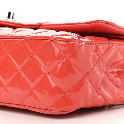 Chanel Patent Calfskin Quilted Medium Double Flap Red 9 of 14