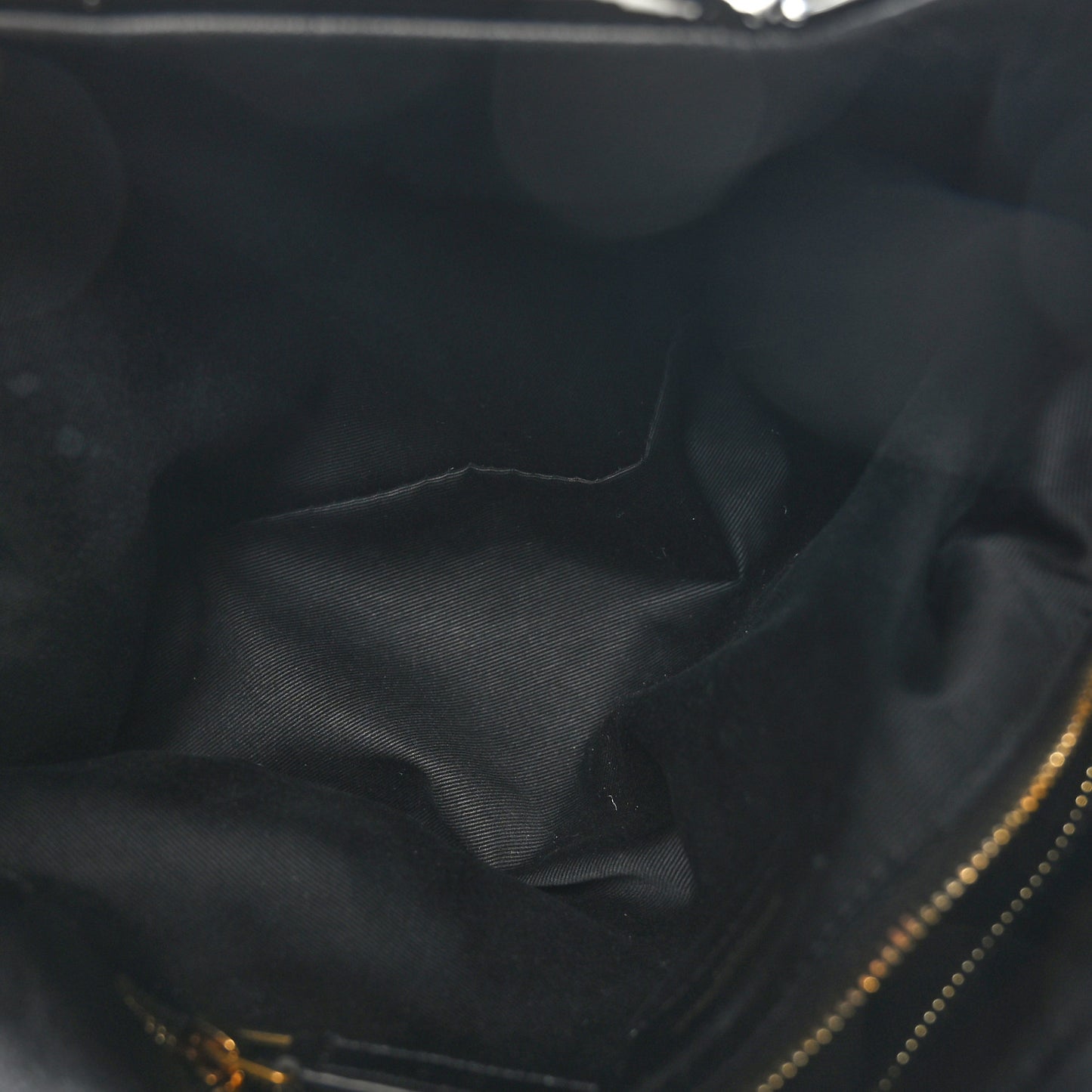 Patent Quilted Small Loulou Puffer Monogram Chain Satchel Black