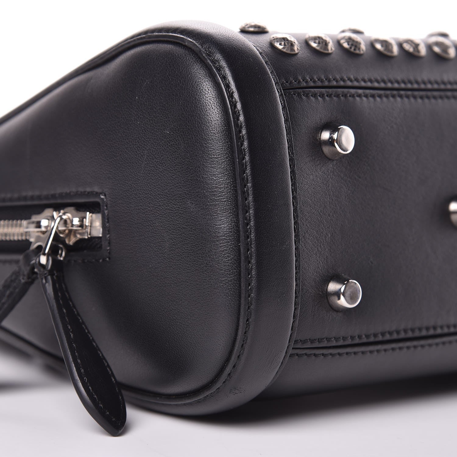 Alexander McQueen Calfskin Studded Crystal Embellished Mini Heroine Black 9 of 9