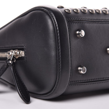 Alexander McQueen Calfskin Studded Crystal Embellished Mini Heroine Black 9 of 9